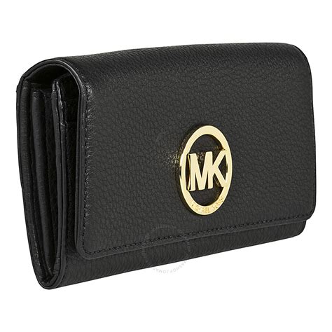 michael kors fulton wallet black|michael kors black wallet sale.